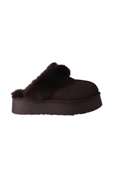 Hobby Ayakkabı Hobby Kadın Hakiki Süet Deri Kürklü Platform Terlik Kahverengi Hobby Ayakkabı Hobby Kadın Hakiki Süet Deri Kürklü Platform Terlik Kahverengi
