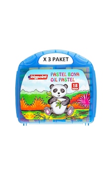 Bigpoint Pastel Boya 18 Renk - Mavi Çantalı X 3 Adet Karışık Bigpoint Pastel Boya 18 Renk - Mavi Çantalı X 3 Adet Karışık