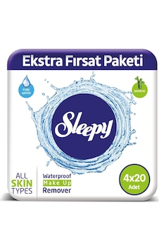 Sleepy Makyaj Temizleme Mendili 4x20 Adet 80 Yaprak