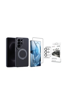 Vendas Galaxy Uyumlu S26 Ultra Karbon Fiber Görünümlü Zore Standlı Troy Kapak + Safir Lens + Ekran Koruyucu Siyah Vendas Galaxy Uyumlu S26 Ultra Karbon Fiber Görünümlü Zore Standlı Troy Kapak + Safir Lens + Ekran Koruyucu Siyah