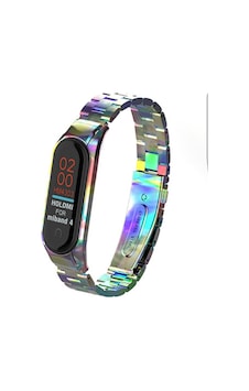 Gld-spt- Newface Xiaomi Mi Band 4 Metal Baklalı Kordon - Rainbow Gld-spt- Newface Xiaomi Mi Band 4 Metal Baklalı Kordon - Rainbow