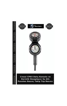 Cressi Cpd3 Dalış Konsolu Ve Derinlik Hesaplayıcı Su Altı Pusulası Basınç Takip Tüp Basıncı