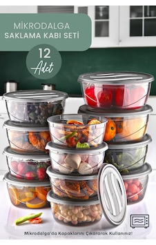 KitchenLife Yuvarlak Mikrodalga İçi Saklama Kabı 12'li 1750-1200-750 ML KitchenLife Yuvarlak Mikrodalga İçi Saklama Kabı 12'li 1750-1200-750 ML