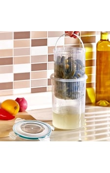 Zeytin Turşu Sebze Yıkama Kutusu Klipsli Kapaklı Saklama Kabı Diğer