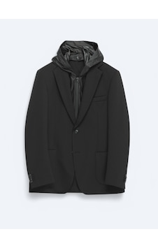 Kip Siyah Düz Modern Fit Örme Ceket Siyah