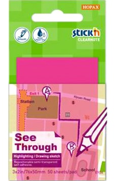 Hopax Stıckn 76x50 Yarı Saydam Yap.not Kağ. Pembe Hopax Stıckn 76x50 Yarı Saydam Yap.not Kağ. Pembe