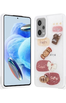 Xiaomi Redmi Note 12 Pro Plus 5g Kılıf Parlayan Simli Kabartma Figürlü Zore Cevze Kapak Beyaz Xiaomi Redmi Note 12 Pro Plus 5g Kılıf Parlayan Simli Kabartma Figürlü Zore Cevze Kapak Beyaz