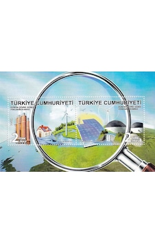 2018, Dünya Çevre Günü Yenilenebilir Dantelli Blok Pul 2018, Dünya Çevre Günü Yenilenebilir Dantelli Blok Pul