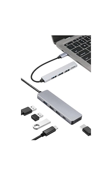 Macbook Pro/air Uyumlu Usb Type-c 8 In 1 Hub Dönüştürücü Çevirici Çoklayıcı Usb Hdmı Micro Sd Depomıx - 46 8 Giri Macbook Pro/air Uyumlu Usb Type-c 8 In 1 Hub Dönüştürücü Çevirici Çoklayıcı Usb Hdmı Micro Sd Depomıx - 46 8 Giri
