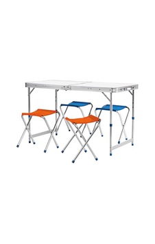 General Camp Katlanır Masa Set Masa+4 Tabure Beyaz General Camp Katlanır Masa Set Masa+4 Tabure Beyaz
