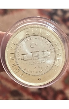 Göreve Başlama Hatıra 2023 1 Türk Lirası Çil Kapsül İçerisinde
