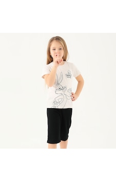 Looney Tunes L1588-2 Çocuk Krem Melanj Tişört Looney Tunes L1588-2 Çocuk Krem Melanj Tişört