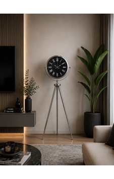 Büro Ev Ofis Dekoru İçin 150x45cm Krom Metal Karbon Tripod Ayaklı Saat Diğer Büro Ev Ofis Dekoru İçin 150x45cm Krom Metal Karbon Tripod Ayaklı Saat Diğer