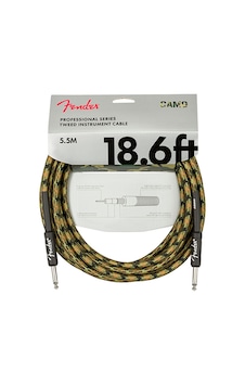 Fender 0990818176 Professional Enstrüman Kablosu 5.5m - Woodland Camo 5.5 Metre Orman Kamuflajı Kırılmalara Karşı Esnek Dış Yüzey Fender 0990818176 Professional Enstrüman Kablosu 5.5m - Woodland Camo 5.5 Metre Orman Kamuflajı Kırılmalara Karşı Esnek Dış Yüzey