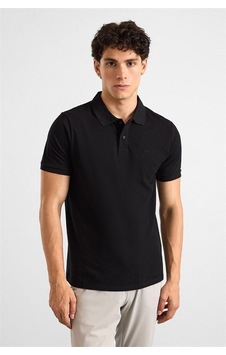 Süvari Siyah Slim Düz Baskısız Pike Düğmeli Polo Yaka Tişört Ts1014000459-s09 Süvari Siyah Slim Düz Baskısız Pike Düğmeli Polo Yaka Tişört Ts1014000459-s09