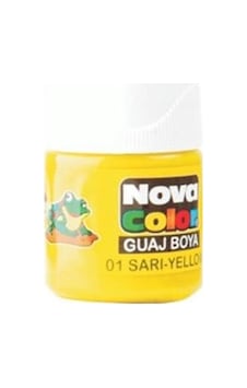 Nova Color Guaj Boya Sarı Şişe - 4 Adet Sarı