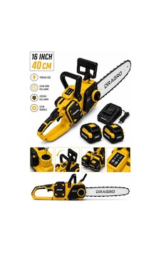 Dragro Drg-40v Profesyonel S Kömürsüz 40v Akülü Zincirli Testere Çift Bataryalı 40cm Pala Yüksek Güç Ağaç Kesim Dragro Drg-40v Profesyonel S Kömürsüz 40v Akülü Zincirli Testere Çift Bataryalı 40cm Pala Yüksek Güç Ağaç Kesim