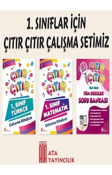 1. Sınıf Çıtır Çıtır Çalışma Kitabım 3'lü Set Türkçe-matematik-