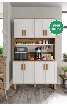 Flora Flr8120 Bohem Kahve Köşesi 8 Kapaklı Mdf Mebran Kapaklı Mutfak Dolabı Çok Amaçlı Dolap Aytaşı Ceviz Flora Flr8120 Bohem Kahve Köşesi 8 Kapaklı Mdf Mebran Kapaklı Mutfak Dolabı Çok Amaçlı Dolap Aytaşı Ceviz