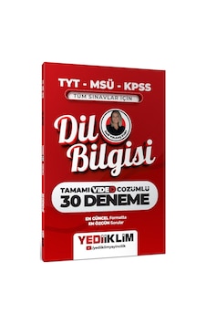 Yediiklim 2027 Tyt-msü-kpss Tüm Sınavlar İçin Dil Bilgisi Tamamı Video Çözümlü 30 Deneme