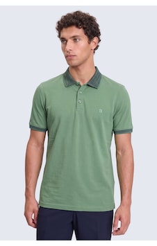 Hatemoğlu Yeşil Regular Fit Düz 100% Pamuklu Polo Yaka Tişört 3536etc22c03 16-0110tpx Yeşil - Ekru