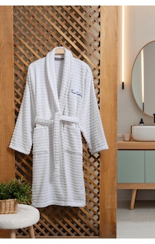 Pierre Cardin Soft Bornoz Wave Beyaz Beyaz Pierre Cardin Soft Bornoz Wave Beyaz Beyaz