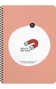 Keskin Color Hisli Şeyler Spiralli Hepsi De Beni Bulur Karton Kapak 80 Yaprak A4 Kareli Defter