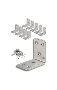 10 Adet L Köşebent, 45x45x30 Mm, 2 Mm Kalınlık İle Duvara Sabitleme Aparatı Aahşap 10 Adet L Köşebent, 45x45x30 Mm, 2 Mm Kalınlık İle Duvara Sabitleme Aparatı Aahşap