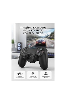 Astraltech Ps4 Kablosuz Oyun Kolu V2 Bluetooth Bağlantılı, Titreşimli, Pc Ve Mobil Uyumlu