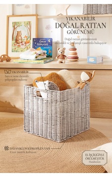 Ocean Home Textile Çocuk Odası Yıkanabilir Gri Pp Rattan Sepet 33 X 33 X 33 Cm Ocean Home Textile Çocuk Odası Yıkanabilir Gri Pp Rattan Sepet 33 X 33 X 33 Cm