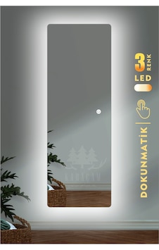 Led Işıklı 160 X 54 Cm Boy Aynası Beyaz Led Işıklı 160 X 54 Cm Boy Aynası Beyaz