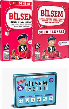 Ardışık Yayıncılık 3. Sınıf Bilsem Soru Bankası Ve Deneme Sınavı + Bilsem Tablet Kitabı 3 Kitap Set Ardışık Yayıncılık 3. Sınıf Bilsem Soru Bankası Ve Deneme Sınavı + Bilsem Tablet Kitabı 3 Kitap Set