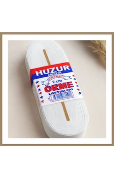 Bezos Yassı Geniş Paça Lastik 2 Cm Beyaz - 10 M 22 Bezos Yassı Geniş Paça Lastik 2 Cm Beyaz - 10 M 22