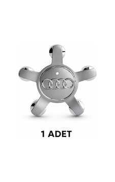 Audi Uyumlu Jant Göbeği Ahtapot Jant Göbeği Audi 5 Kol Jant Göbeği 1 Adet Gönderilir-gri