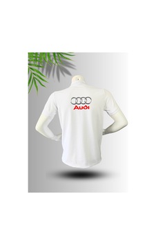Frooy Audi Logo Baskılı Polo Yaka Pamuklu T-shirt Beyaz Frooy Audi Logo Baskılı Polo Yaka Pamuklu T-shirt Beyaz