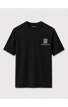 Xint Siyah Pamuk Dokulu Oversize Tişört 502175 Xint Siyah Pamuk Dokulu Oversize Tişört 502175