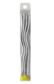 Burgu Mum Gümüş Renk 20 Cm 4 Adet 6 Burgu Mum Gümüş Renk 20 Cm 4 Adet 6