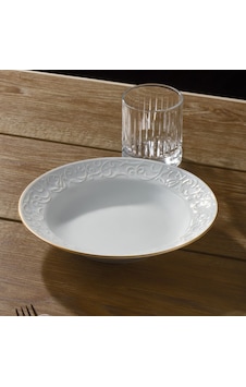 Güral Porselen Bahar Dalı 6 Adet 25 Cm Servis Tabağı Mat Altın File Ahşap Güral Porselen Bahar Dalı 6 Adet 25 Cm Servis Tabağı Mat Altın File Ahşap