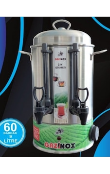 Gazinox 60 Bardak Elektrikli Çay Semaveri Inox Gazinox 60 Bardak Elektrikli Çay Semaveri Inox