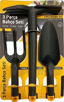 Sgs 3 Parça Bahçe Seti - Çapa Tırmık Kürek Set Sgs 3 Parça Bahçe Seti - Çapa Tırmık Kürek Set