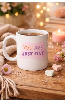 Buğz You Are Just Fine , "olduğun Halinle Yeterlisin İyisin " Yazılı Porselen Kupa Model 150 Motive Edici, Sıcak Tasarımlı Kahve & Çay Kupası Hediye Seçeneği Diğer Buğz You Are Just Fine , "olduğun Halinle Yeterlisin İyisin " Yazılı Porselen Kupa Model 150 Motive Edici, Sıcak Tasarımlı Kahve & Çay Kupası Hediye Seçeneği Diğer