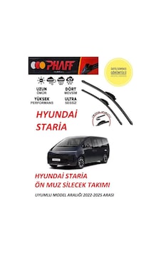Hyundai Staria Ön Muz Silecek Takımı 2022-2025 Arası Araca Özel Aparat Hyundai Staria Ön Muz Silecek Takımı 2022-2025 Arası Araca Özel Aparat
