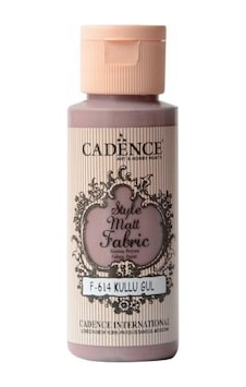 Cadence Sytle Matt Kumaş Boyası 59ml F-614 Küllü Gül Cadence Sytle Matt Kumaş Boyası 59ml F-614 Küllü Gül