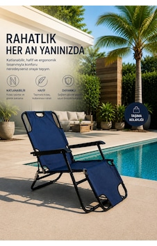 Sunrest Kamp Sandalyesi Kamp Plaj Şezlong Katlanır Kamp Koltuğu Lacivert Sunrest Kamp Sandalyesi Kamp Plaj Şezlong Katlanır Kamp Koltuğu Lacivert
