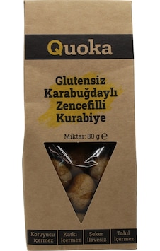 Quoka Glutensiz Rafine Şekersiz Zencefilli Kurabiye 80 G Quoka Glutensiz Rafine Şekersiz Zencefilli Kurabiye 80 G