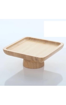 Mien-1290 17cm Bambu Kare Sunumluk Ahşap