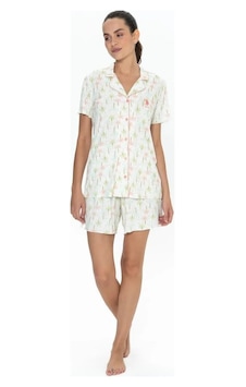 U.s. Polo Assn. Kadın Kısa Kollu Düğmeli Pijama Şort Takım Ekru 2xl U.s. Polo Assn. Kadın Kısa Kollu Düğmeli Pijama Şort Takım Ekru 2xl