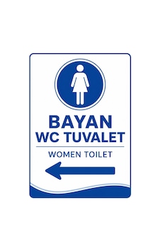 Bayan Wc Tuvalet 21x30cm Pvc Isg Levha V3 Bayan Wc Tuvalet 21x30cm Pvc Isg Levha V3