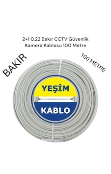 Yeşim 2+1 0,22 Cctv Bakır Güvenlik Kamera Kablosu 100 Metre Yeşim 2+1 0,22 Cctv Bakır Güvenlik Kamera Kablosu 100 Metre