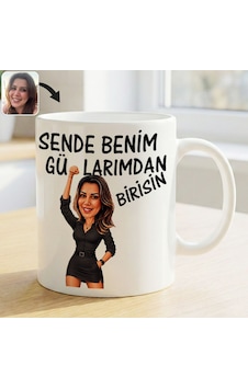 Bk Gift Kişiye Özel Sende Benim Günahlarımdan Birisin Karikatürlü Beyaz Kupa Bardak -3, Arkadaşa Hediye, Eğlenceli Hediye